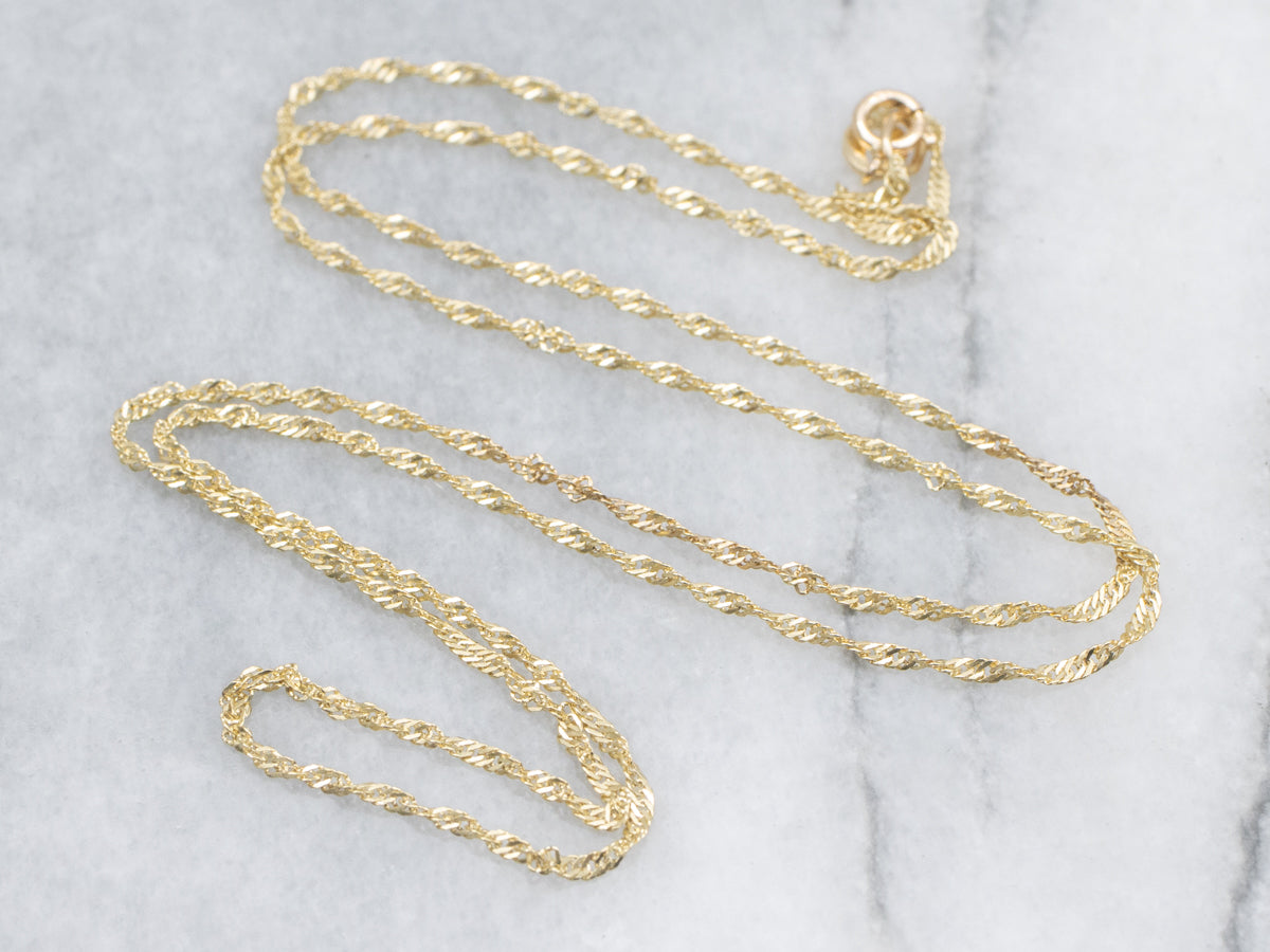Italian Yellow Gold Singapore Chain
