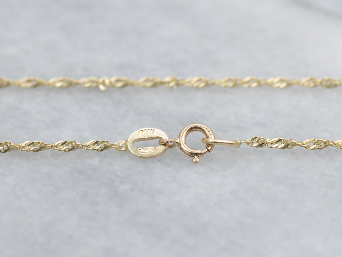 Italian Yellow Gold Singapore Chain