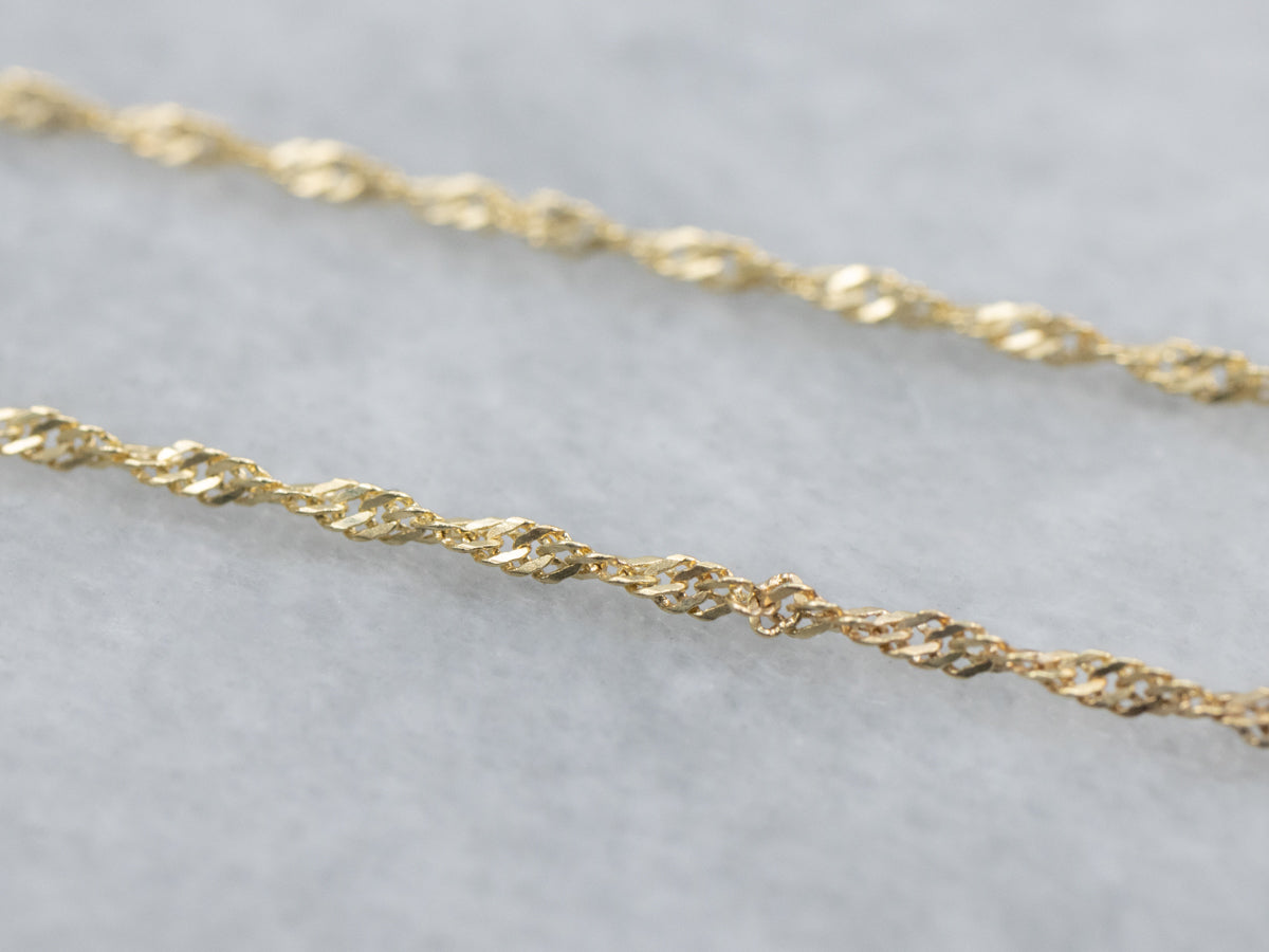 Italian Yellow Gold Singapore Chain