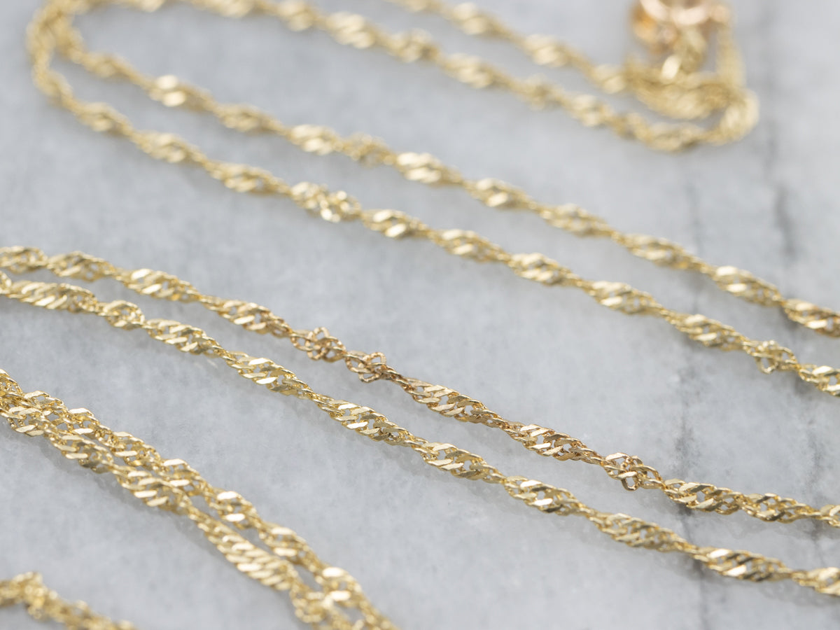 Italian Yellow Gold Singapore Chain