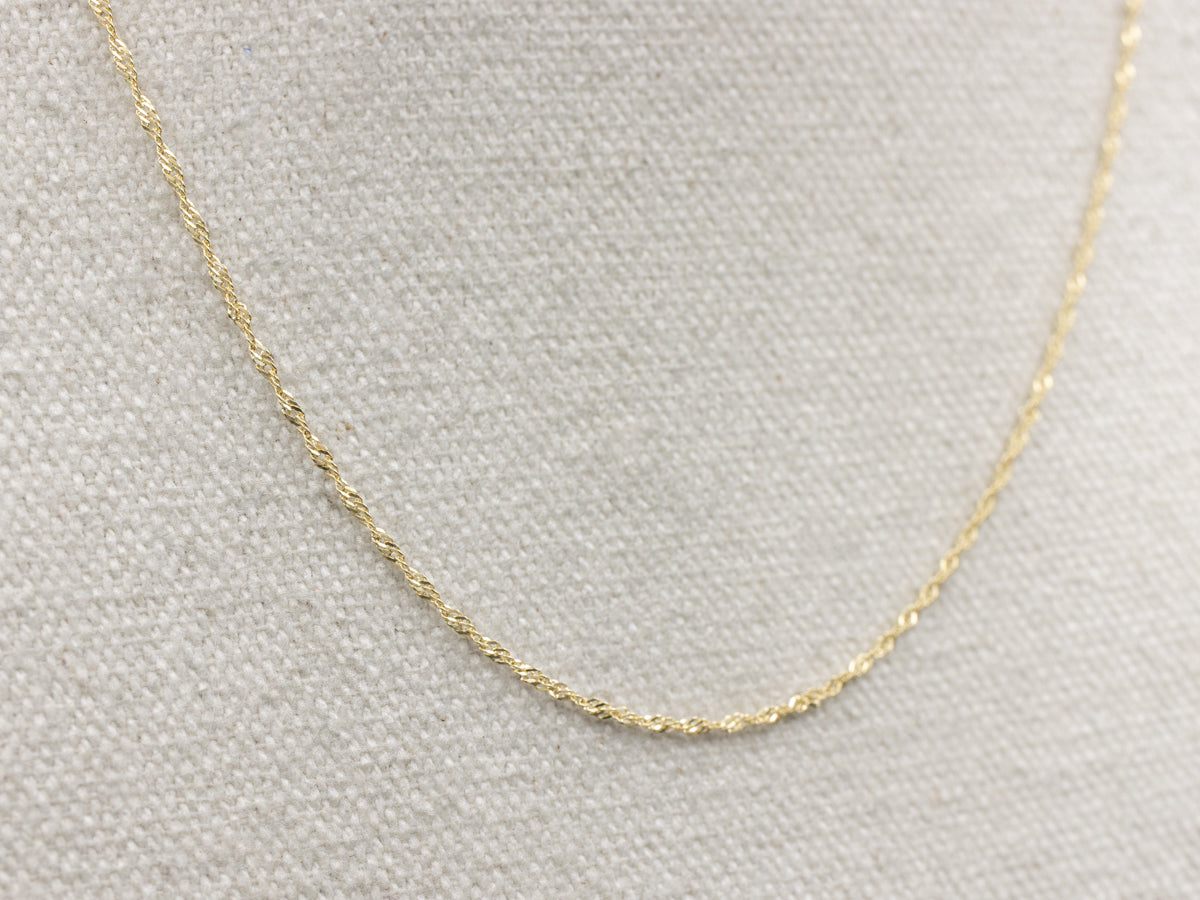 Italian Yellow Gold Singapore Chain