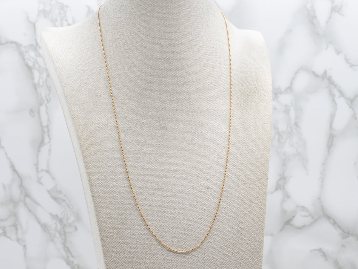 Long 18-Karat Gold Tiffany and Co. Beaded Ball Chain