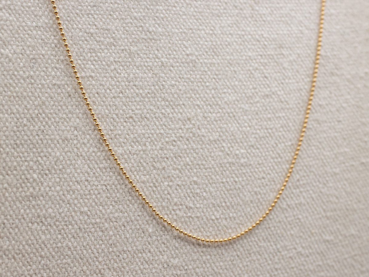 Long 18-Karat Gold Tiffany and Co. Beaded Ball Chain
