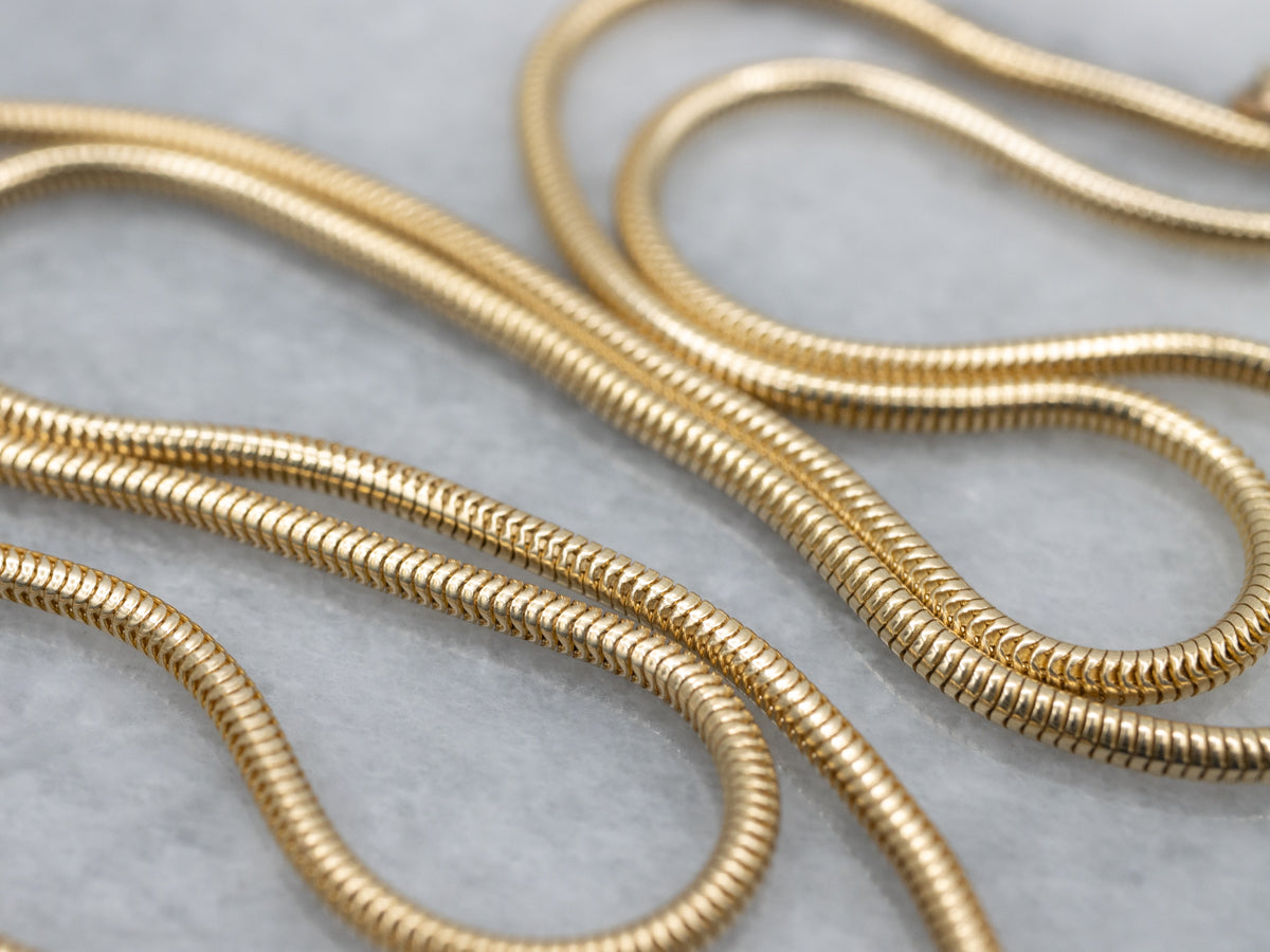 Polished Italian Gold Snake Chain with Lobster Clasp