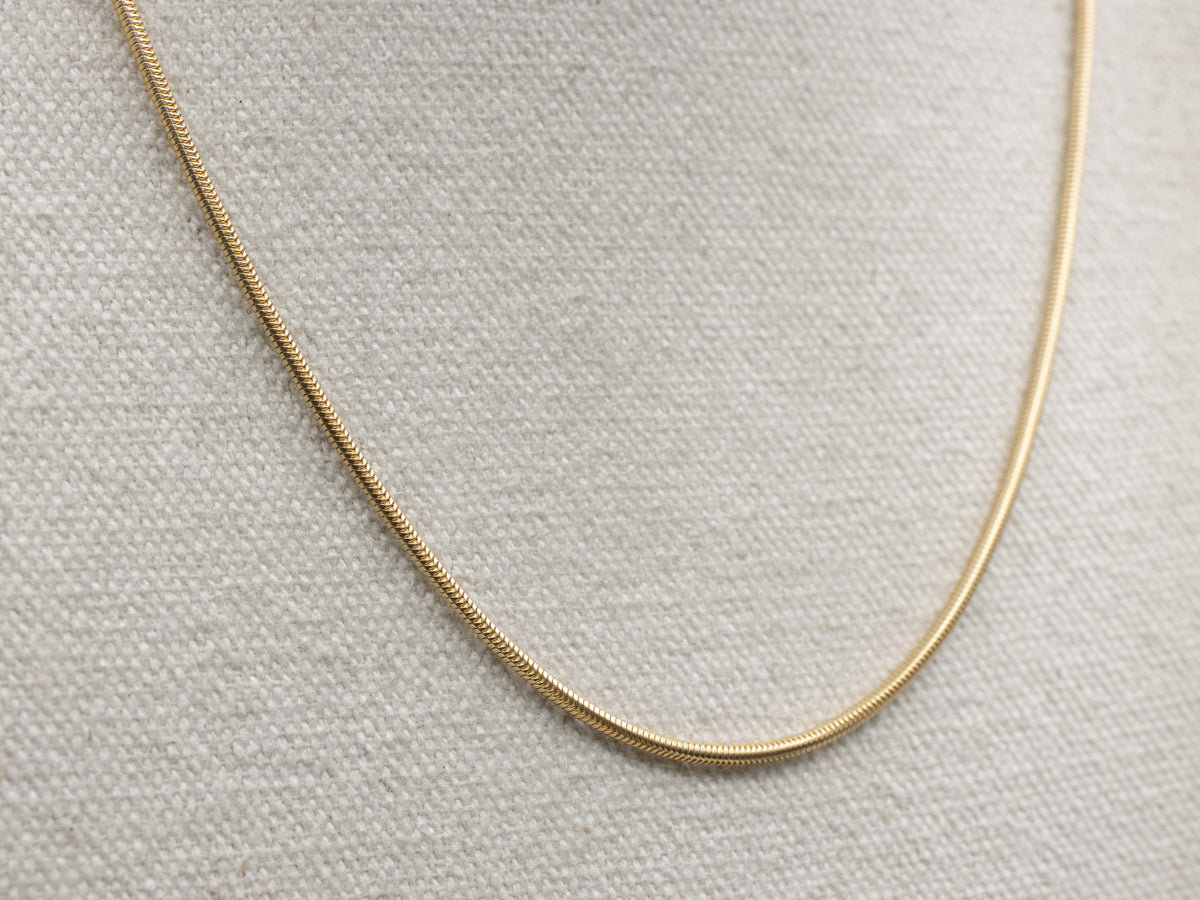 Polished Italian Gold Snake Chain with Lobster Clasp