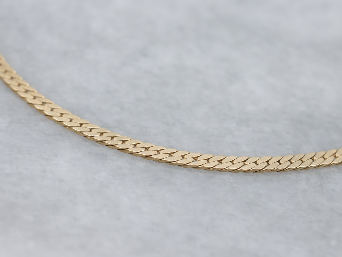 Yellow Gold Herringbone-Link Bracelet