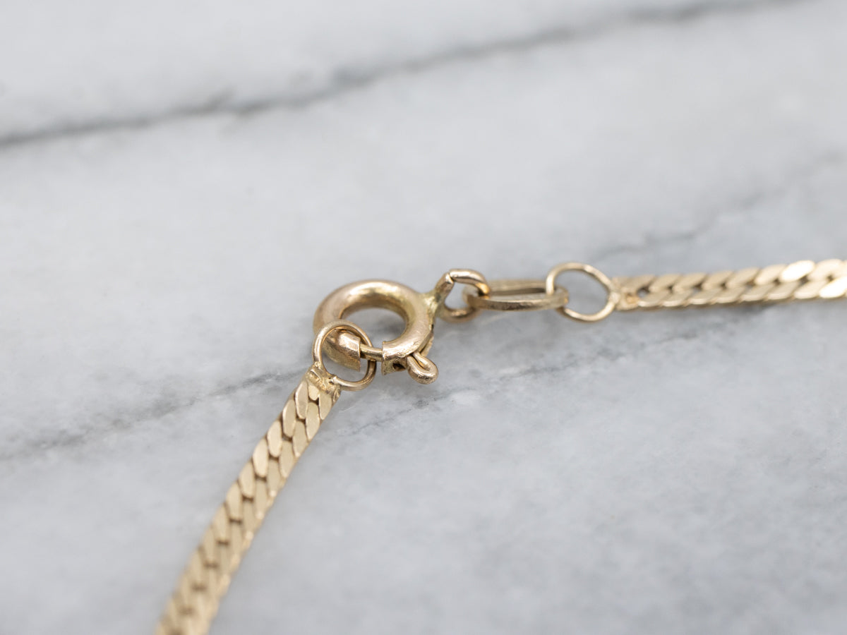 Yellow Gold Herringbone-Link Bracelet