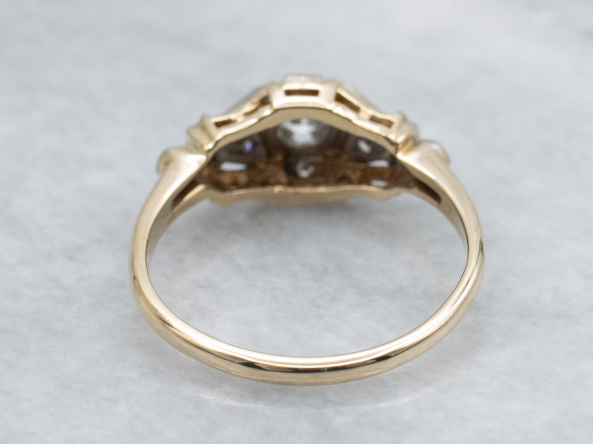 Early Retro-Era Diamond Engagement Ring