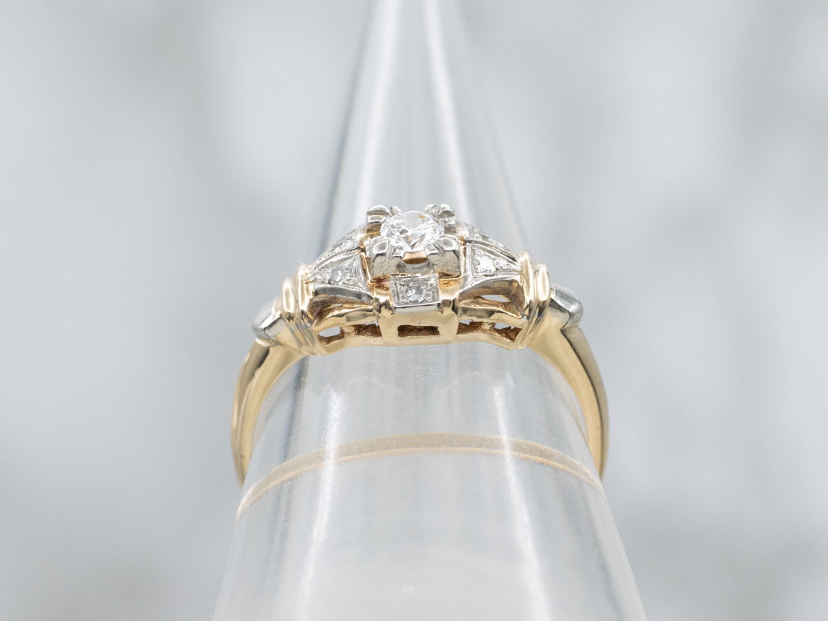 Early Retro-Era Diamond Engagement Ring