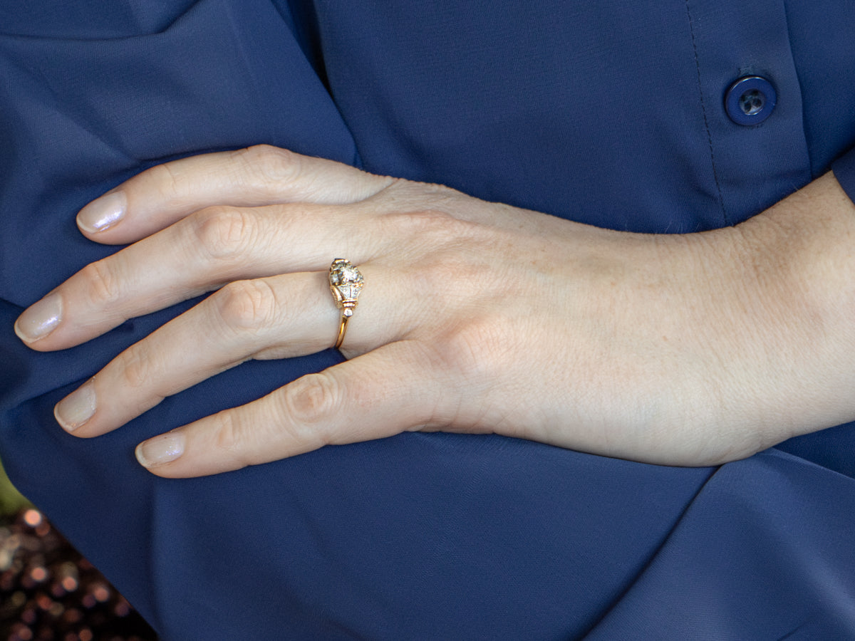Early Retro-Era Diamond Engagement Ring