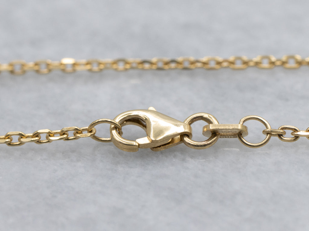 Italian Yellow Gold Cable Chain with Lobster Clasp