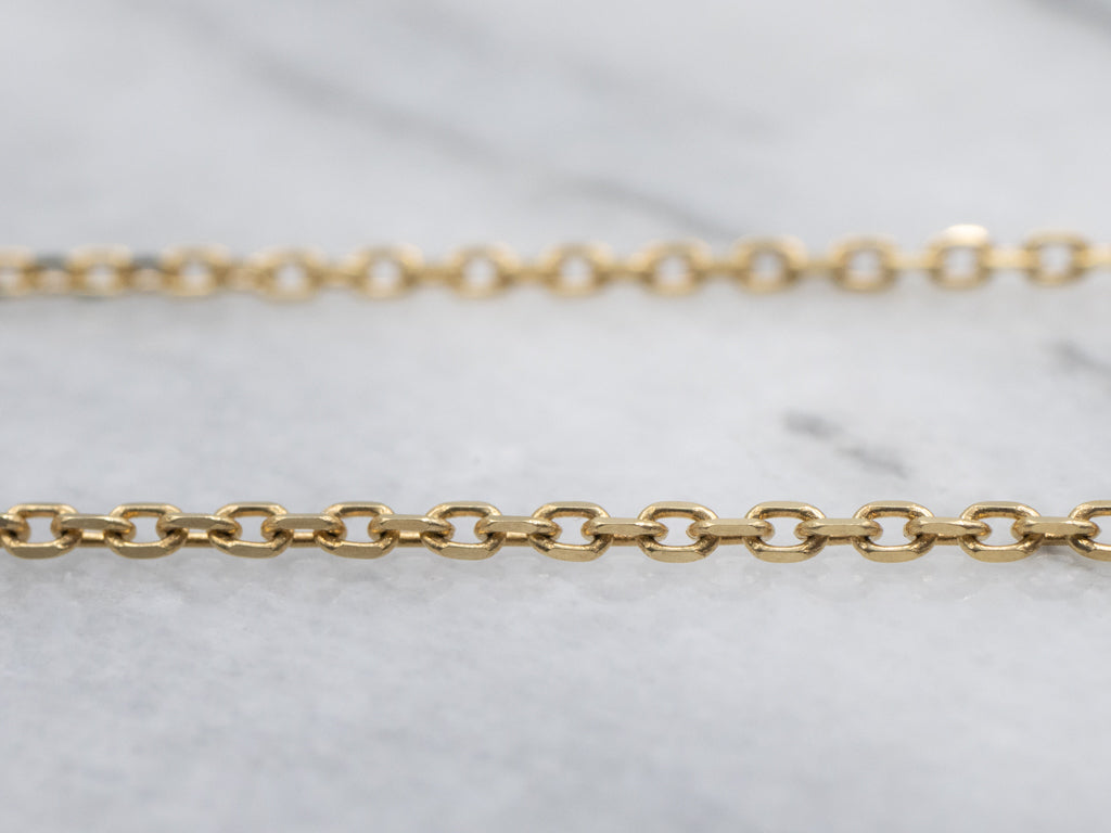 Italian Yellow Gold Cable Chain with Lobster Clasp