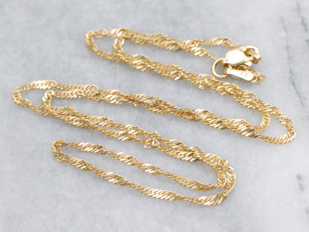 Yellow Gold Singapore Chain