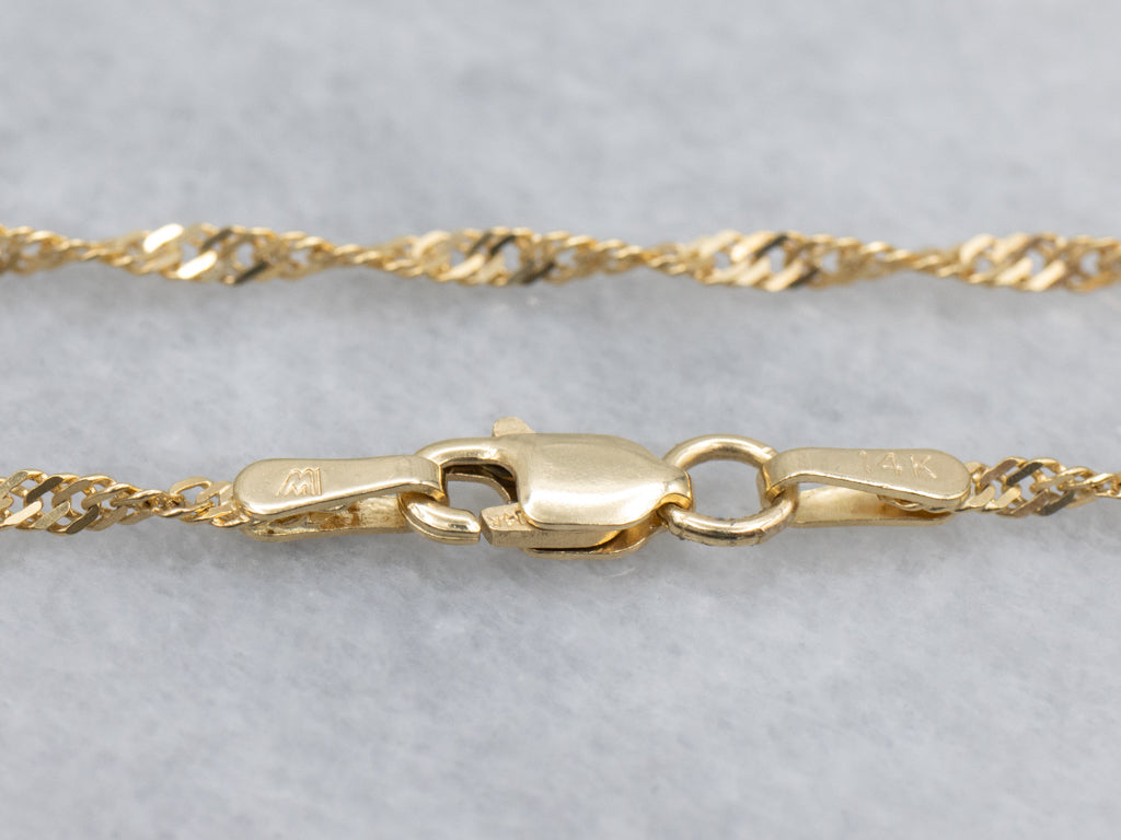 Yellow Gold Singapore Chain