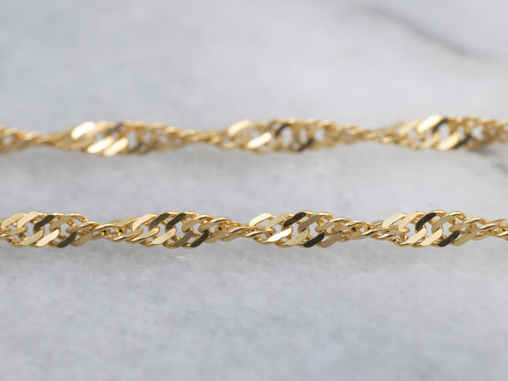 Yellow Gold Singapore Chain