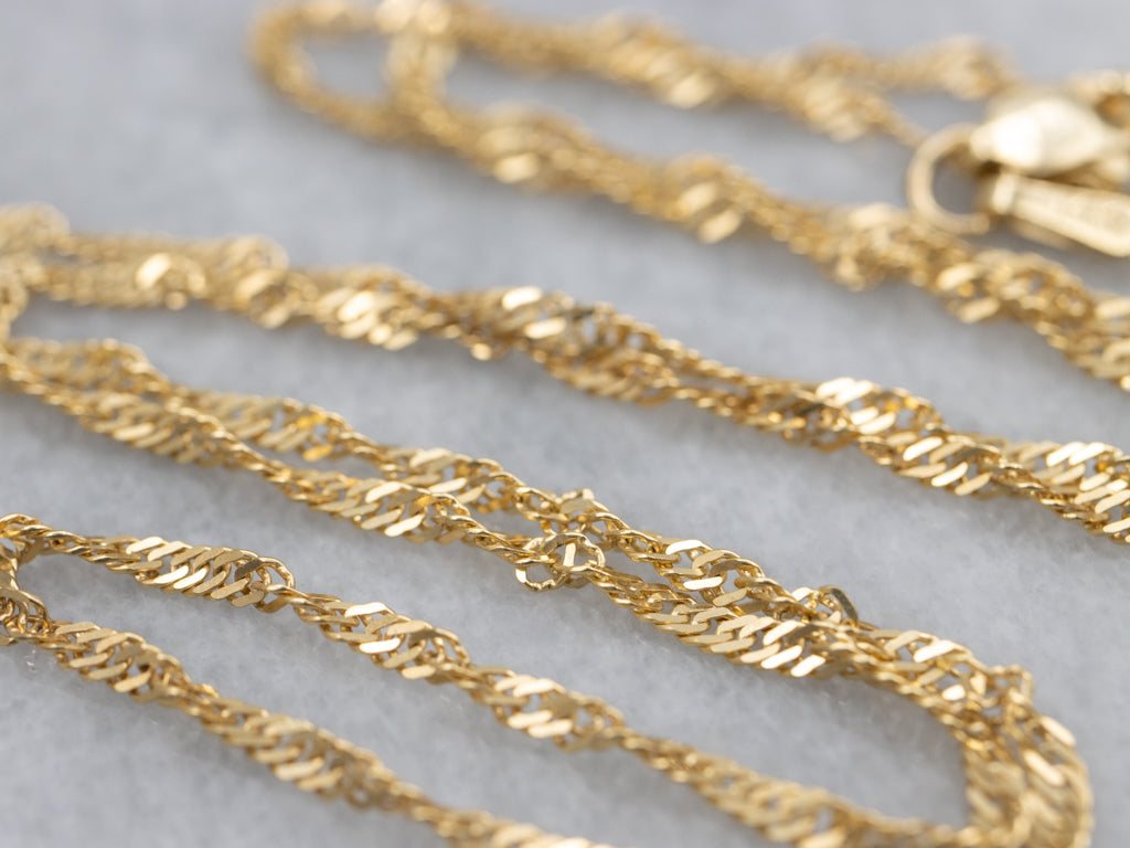 Yellow Gold Singapore Chain