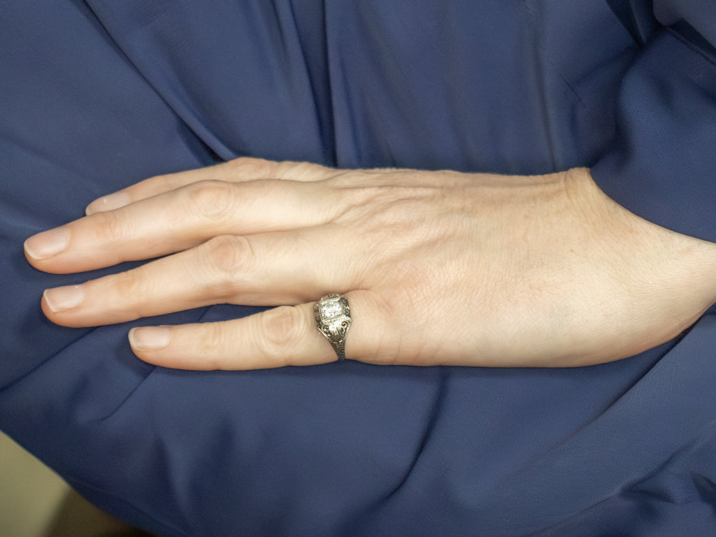 Antique Art Deco Era Diamond Solitaire Ring
