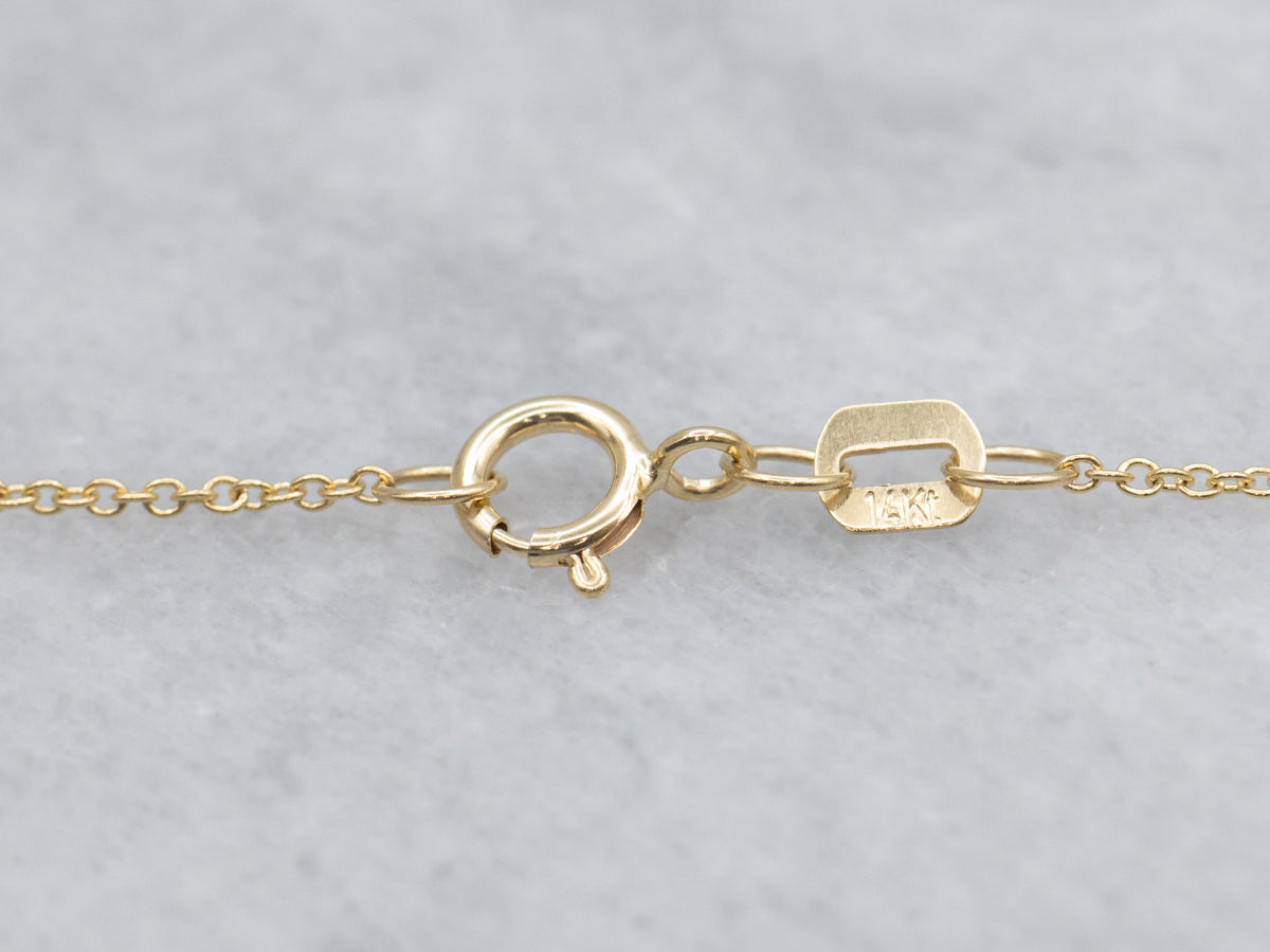 Green Sapphire and Diamond Halo Yellow Gold Pendant Necklace
