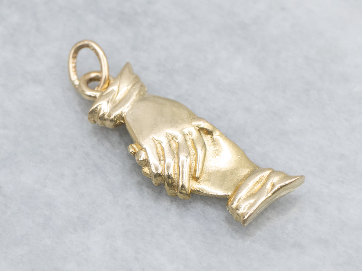 Vintage Gold Fede Hands Charm