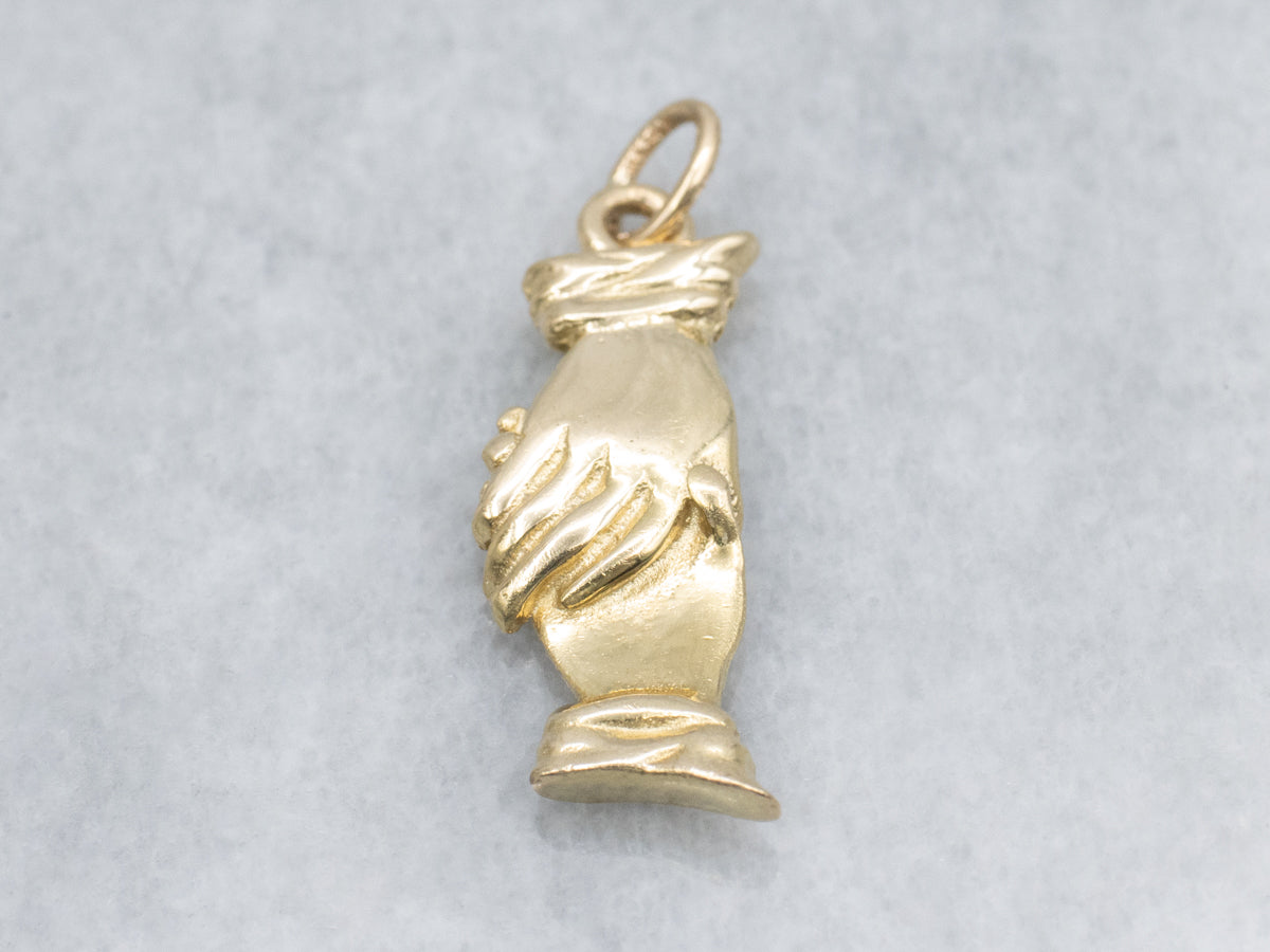 Vintage Gold Fede Hands Charm