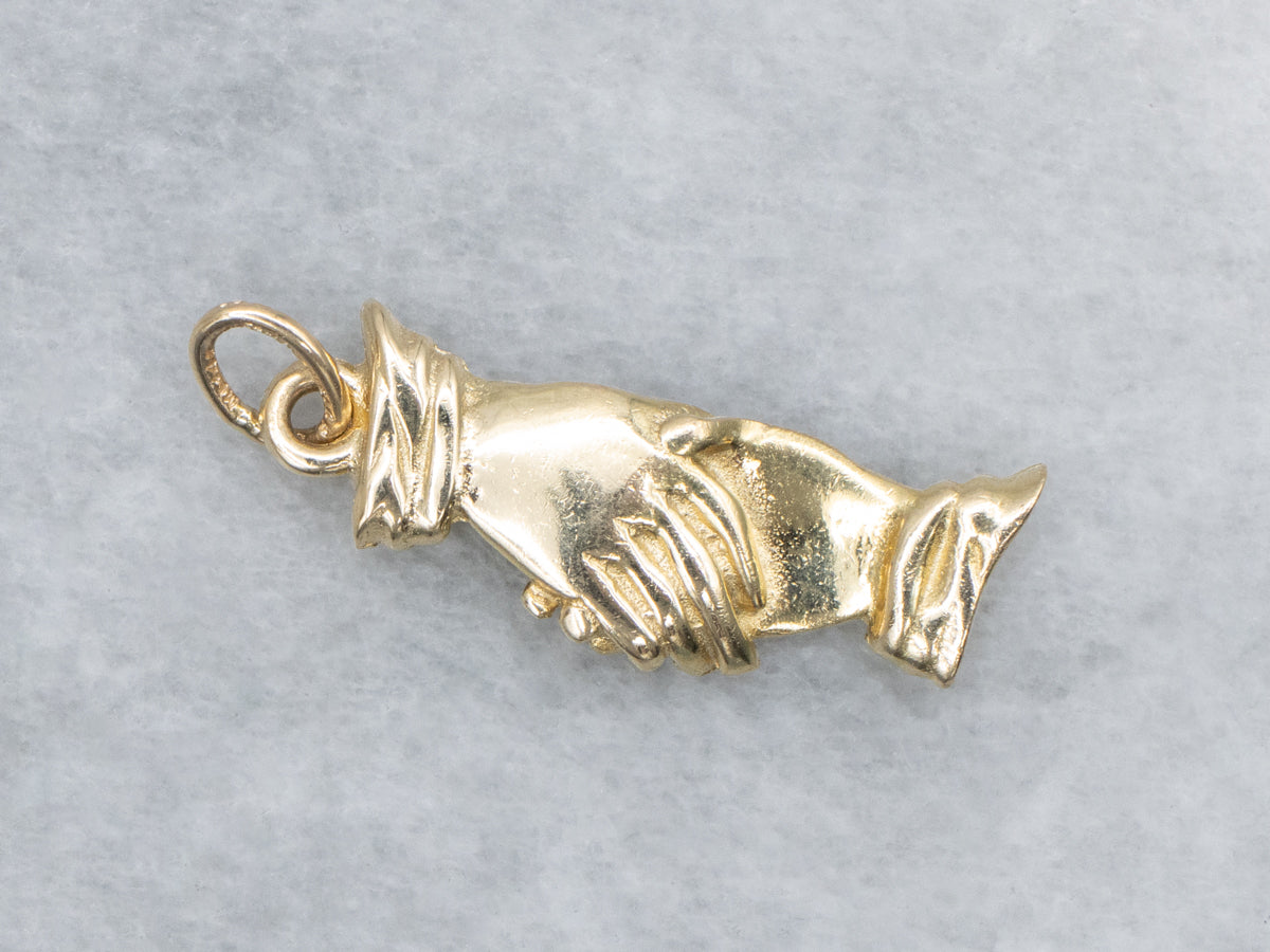 Vintage Gold Fede Hands Charm