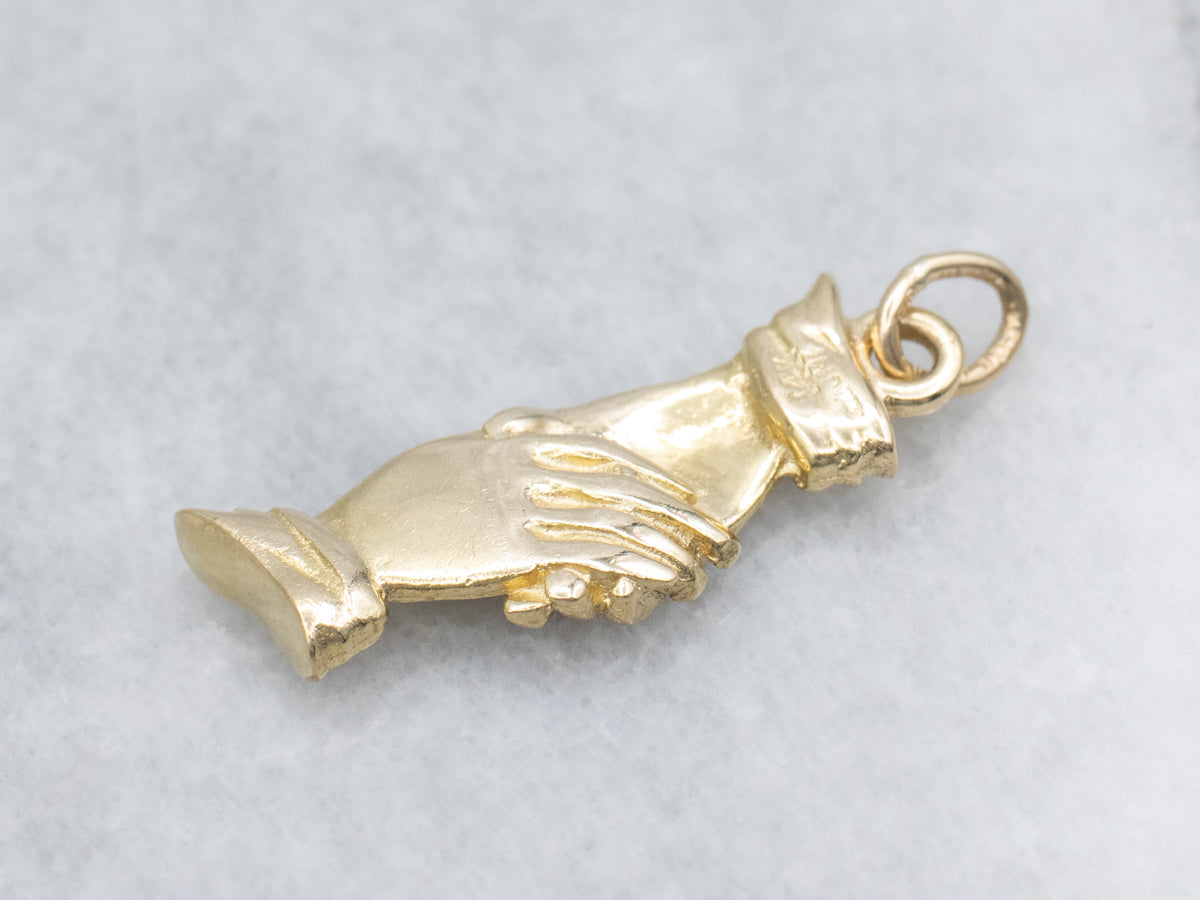 Vintage Gold Fede Hands Charm