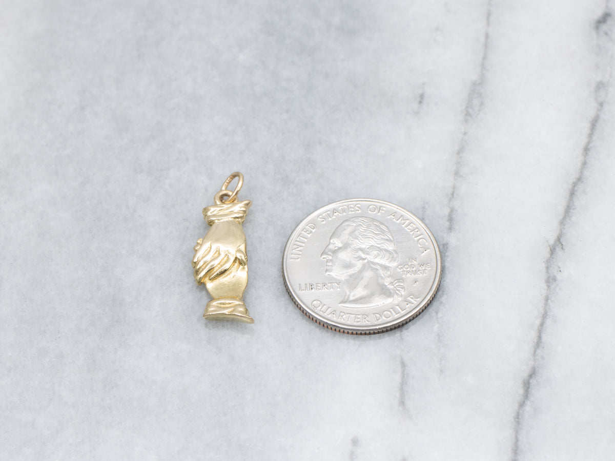 Vintage Gold Fede Hands Charm