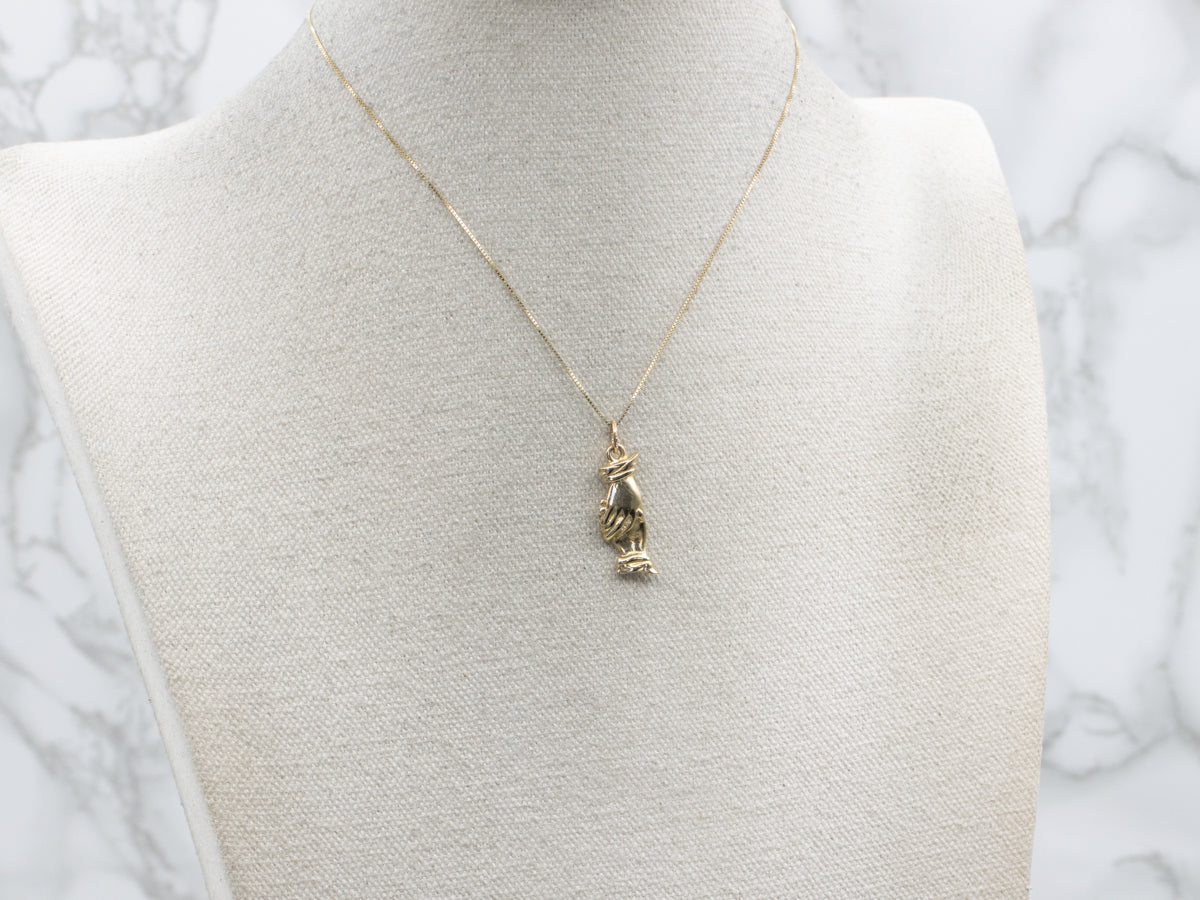 Vintage Gold Fede Hands Charm