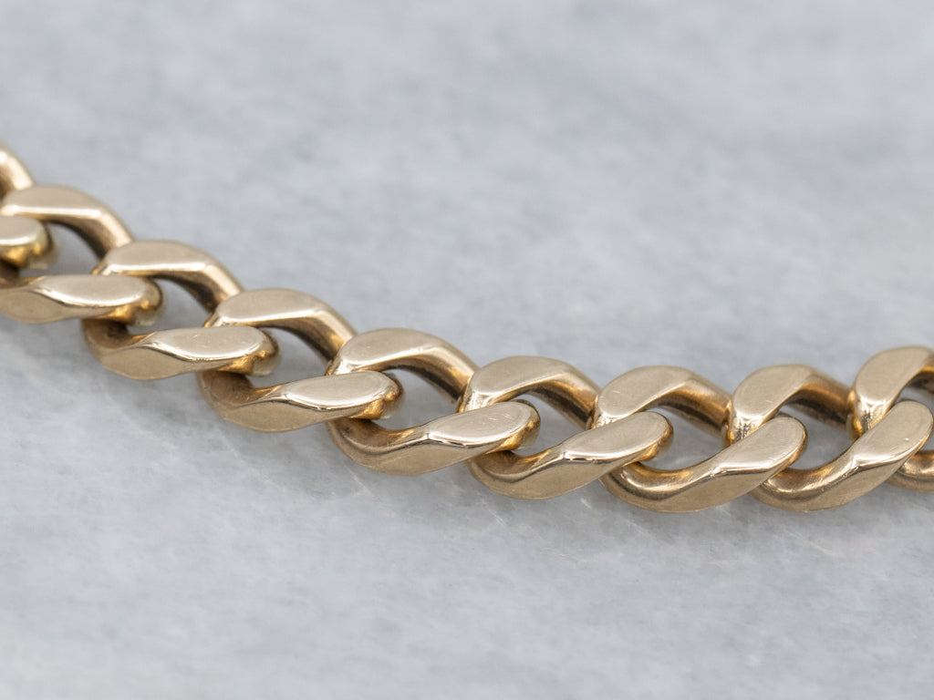 Yellow Gold Curb-Link Bracelet