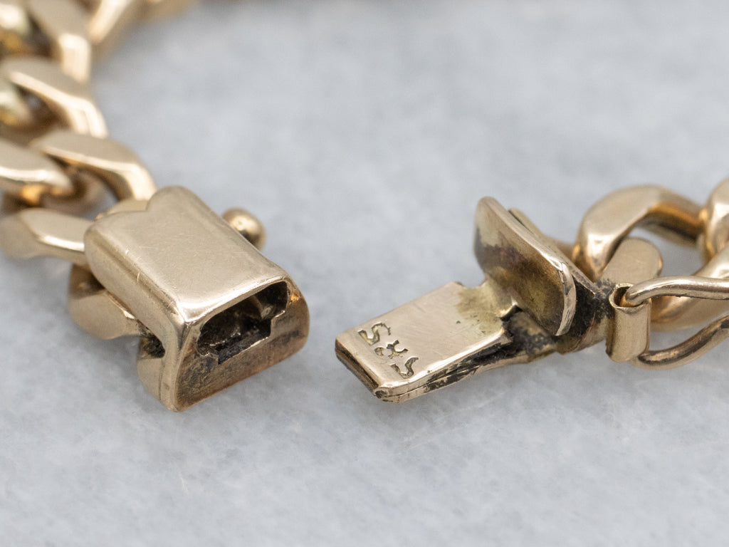 Yellow Gold Curb-Link Bracelet