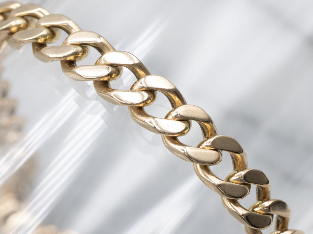 Yellow Gold Curb-Link Bracelet