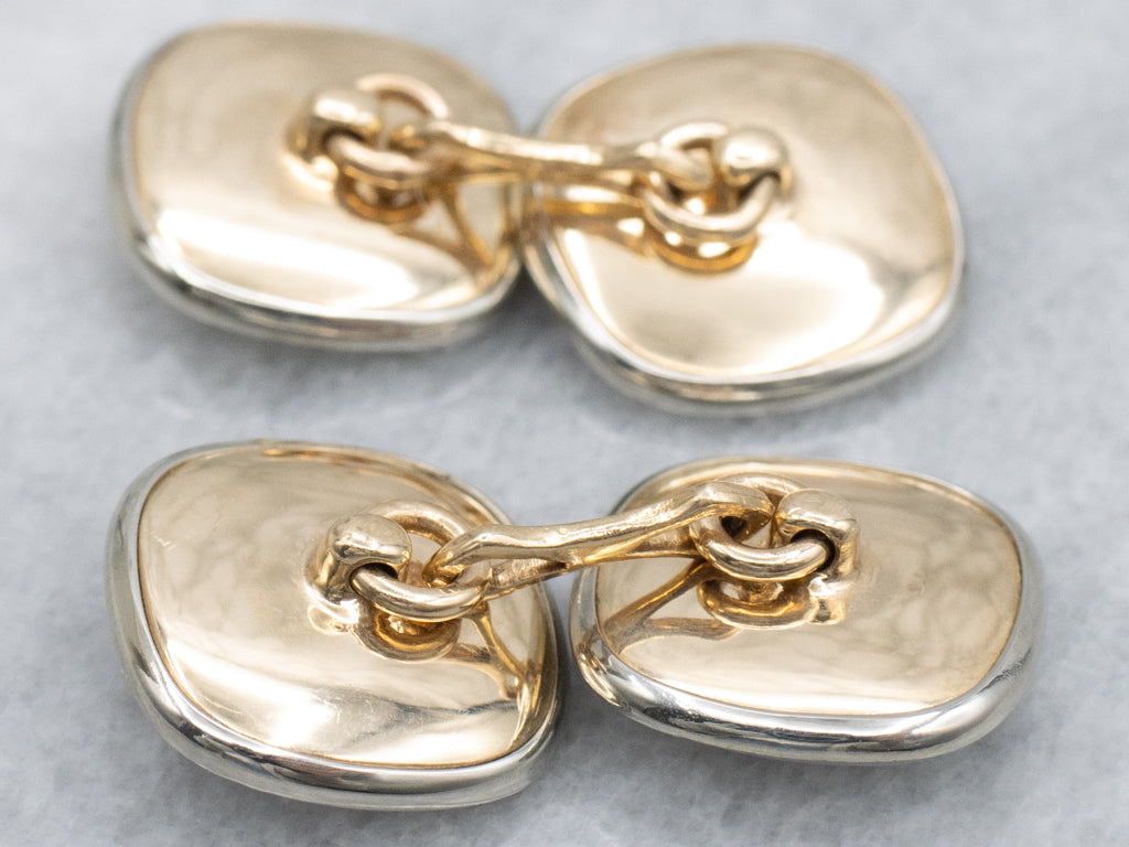 Antique 1920s Mother of Pearl Gold Cufflinks
