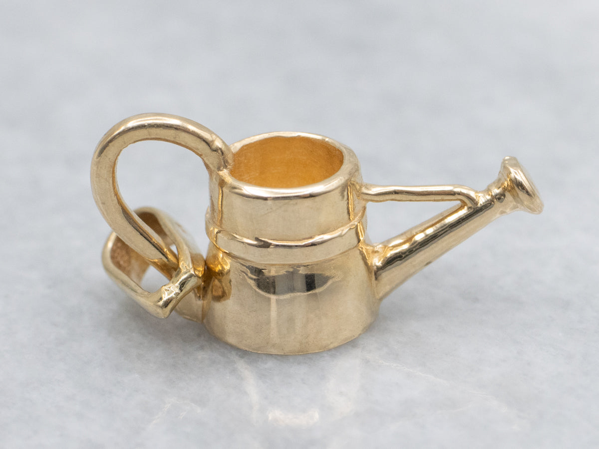 Yellow Gold Watering Can Pendant