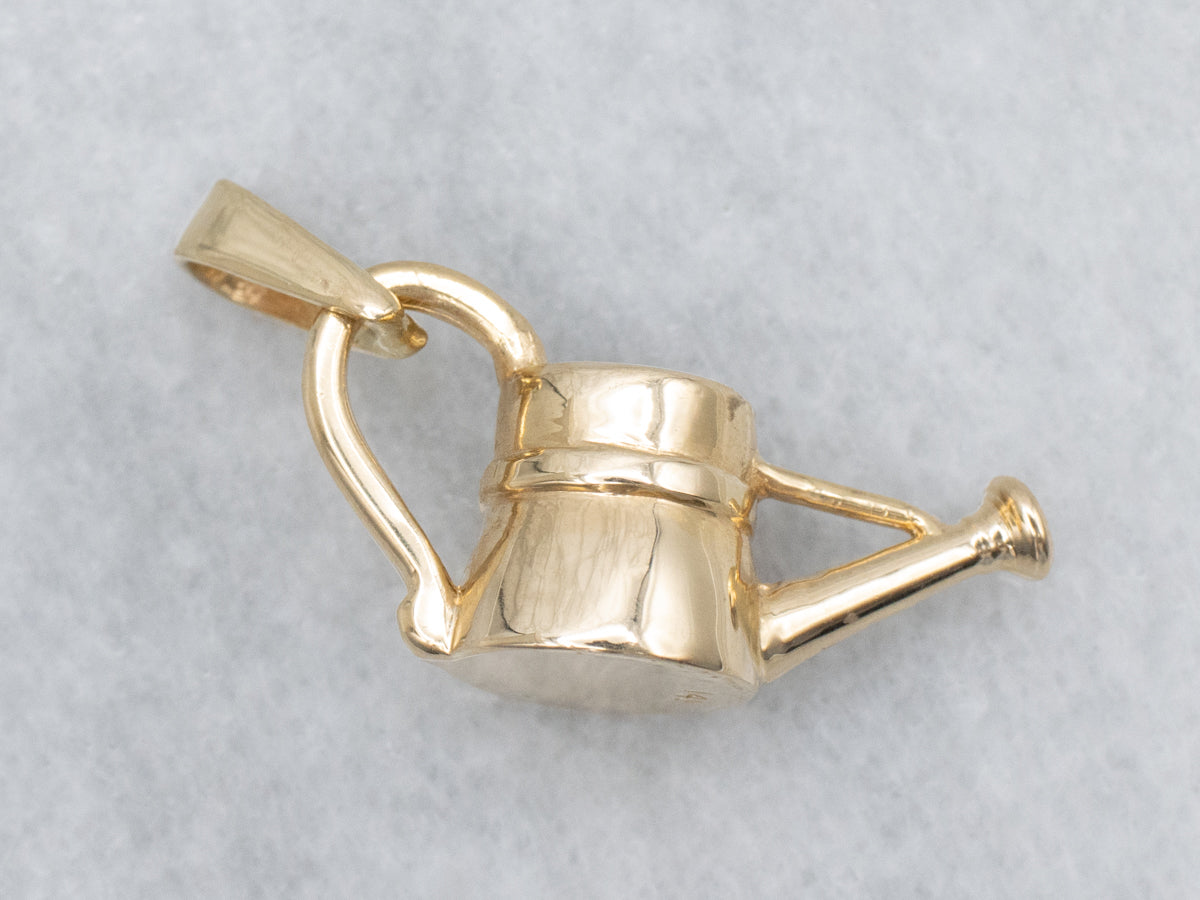 Yellow Gold Watering Can Pendant
