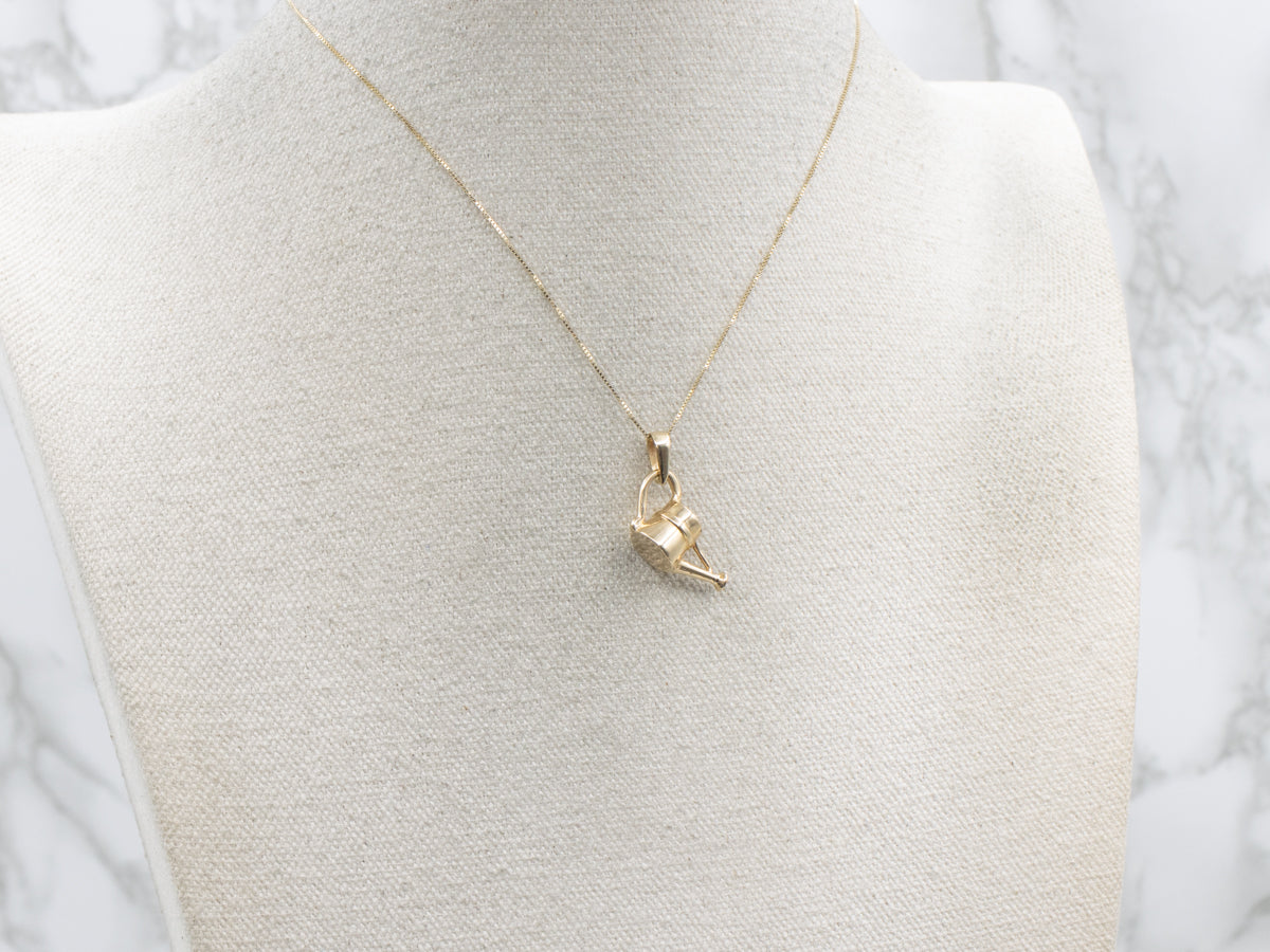 Yellow Gold Watering Can Pendant