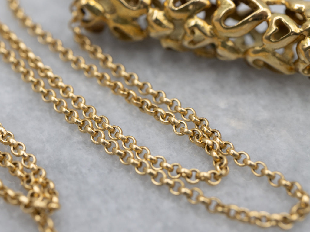 Allan Scharff "Heart by Heart" 18K Gold Necklace by Design House Georg Jensen