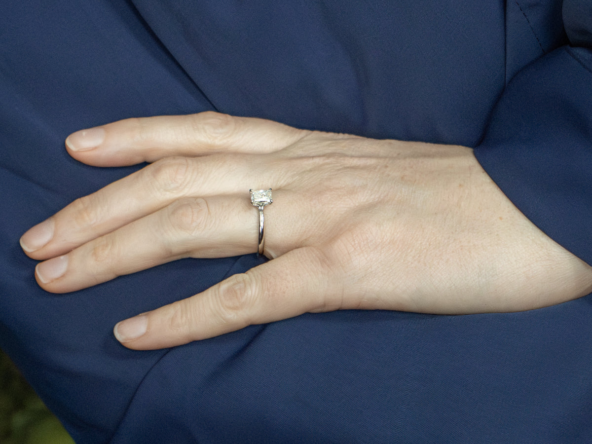 Brilliant Earth Conflict-Free Radiant Cut Diamond Solitaire White Gold Engagement Ring