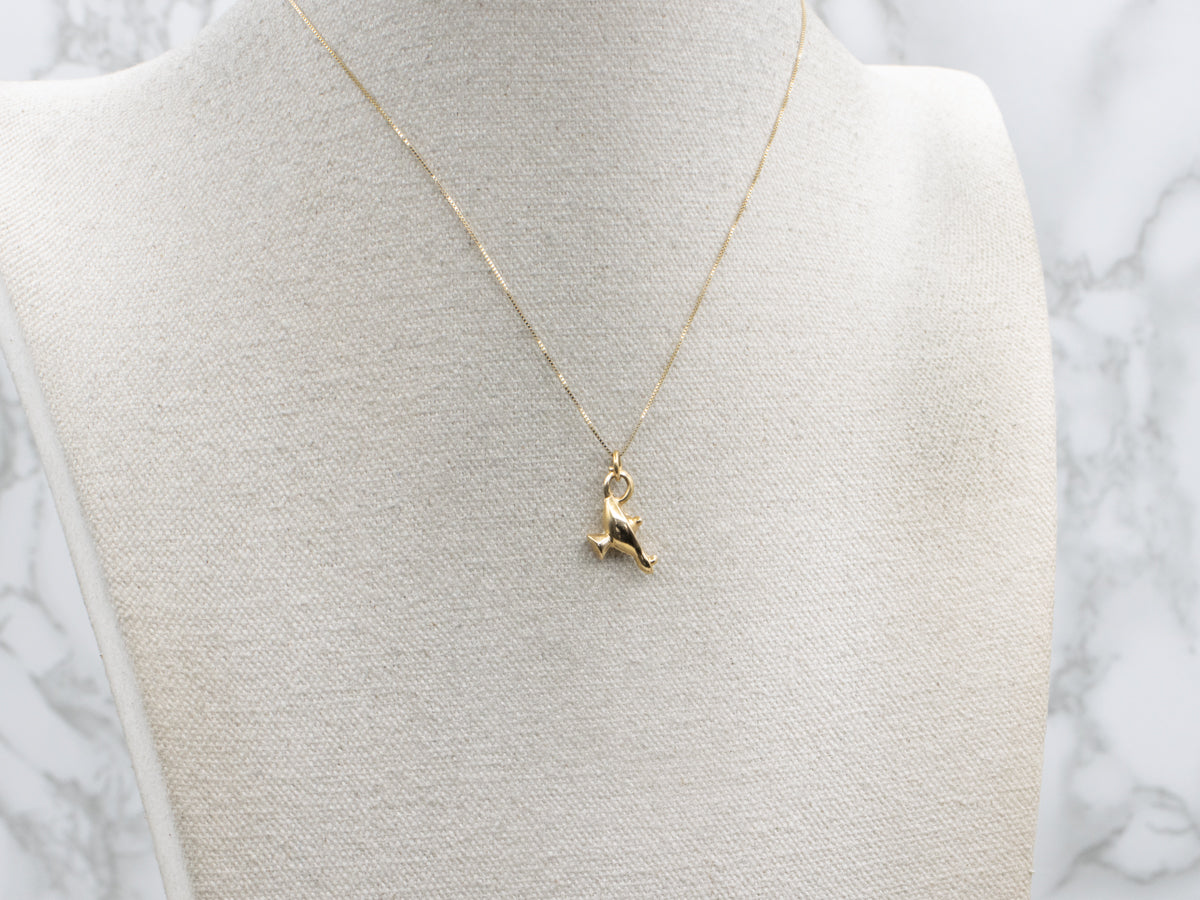 Polished Gold Genie Lamp Charm