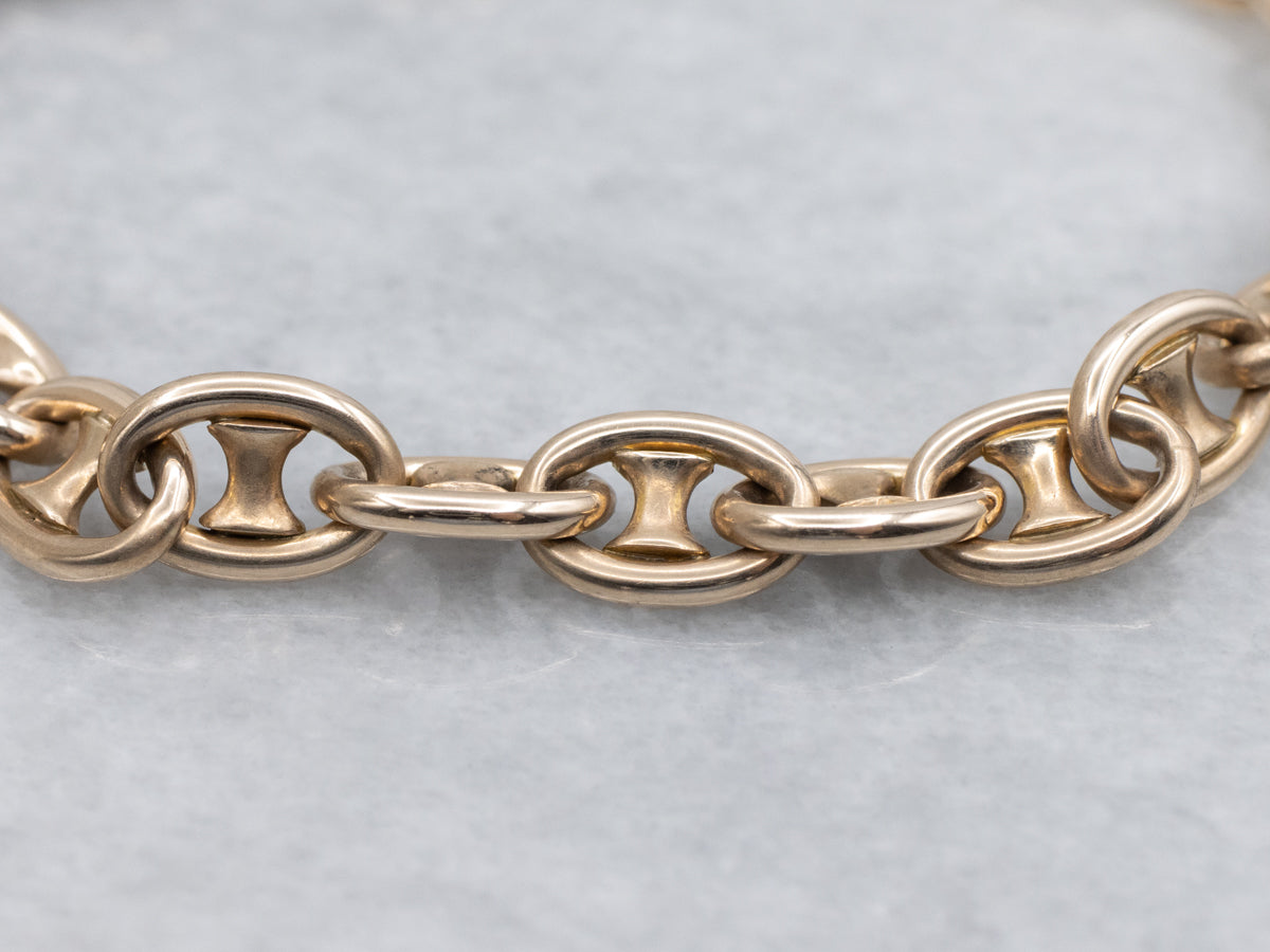 Polished Yellow Gold Mariner-Gucci Link Bracelet