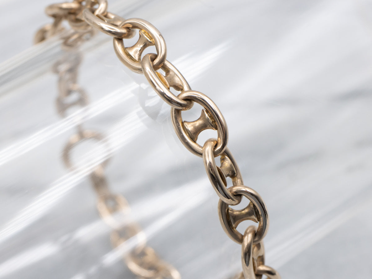 Polished Yellow Gold Mariner-Gucci Link Bracelet