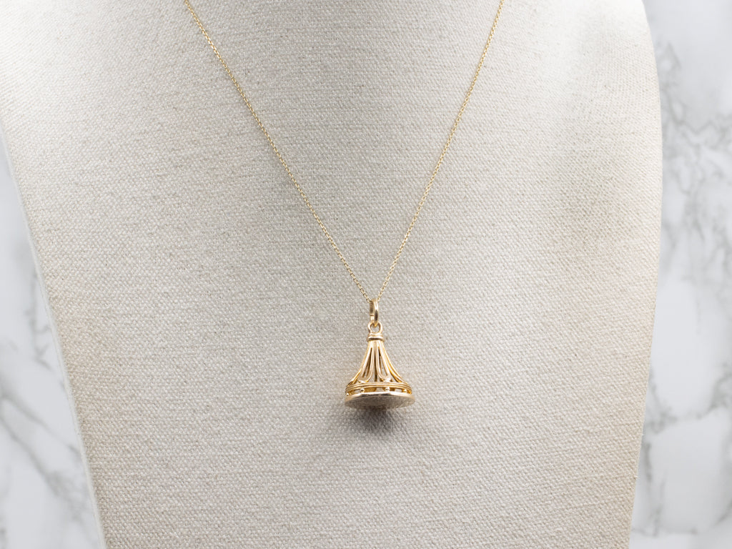 Victorian Gold Engraved Monogram "JW" Fob Pendant