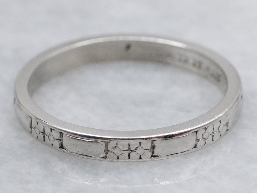 Antique Floral Forget-Me-Not Pattern Band