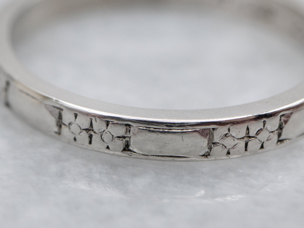 Antique Floral Forget-Me-Not Pattern Band