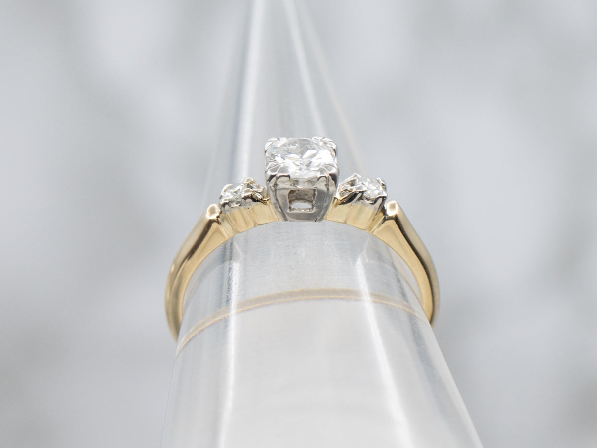 Vintage Three Stone Diamond Engagement Ring