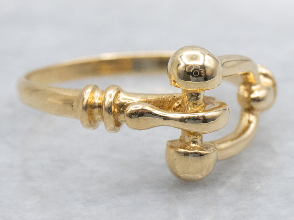Vintage 18-Karat Gold Stirrup Buckle Band