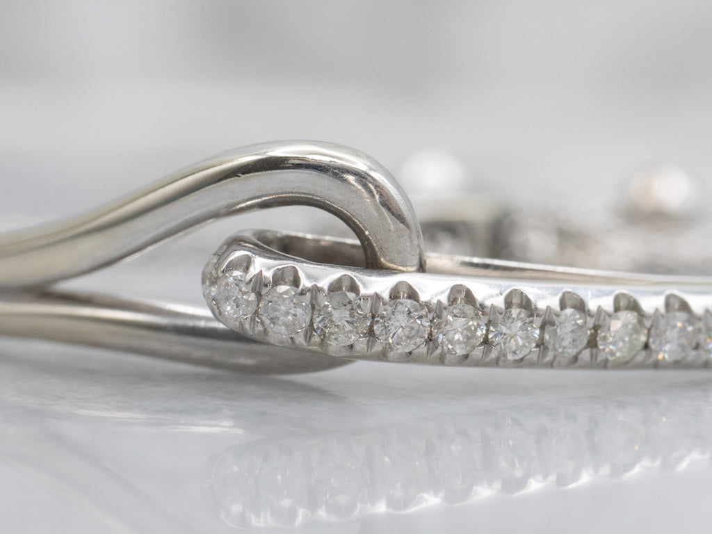 Modern Gold Looping Interlocking Diamond Adjustable Slide Bracelet