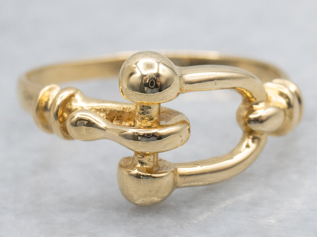 Vintage 18-Karat Gold Stirrup Buckle Band