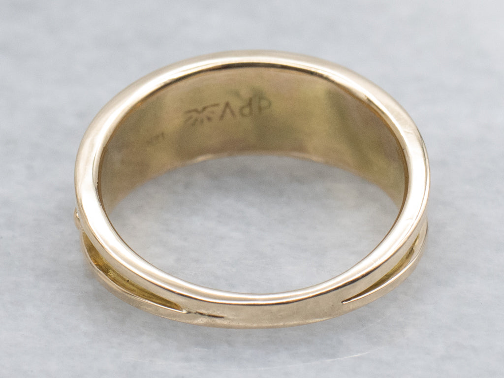 Vintage Gold Botanical Pattern Band