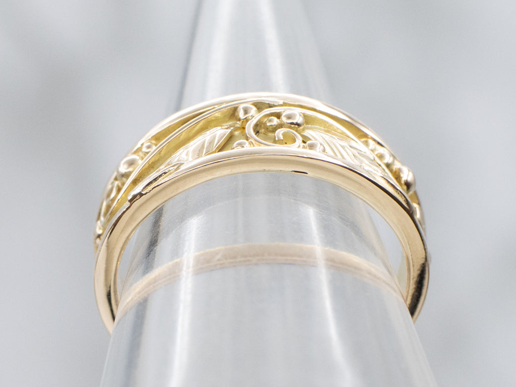 Vintage Gold Botanical Pattern Band