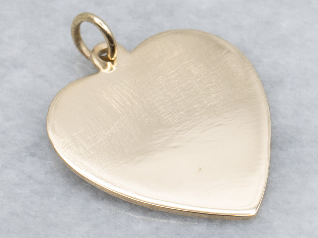 Polished Yellow Gold Heart Pendant